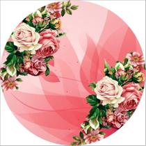 Painel Redondo 3D Sublimado Floral Frd-3203