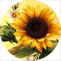Painel Redondo 3D Sublimado Girassol Frd-3036