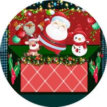 Painel Redondo 3D Sublimado Natal Frd-5367