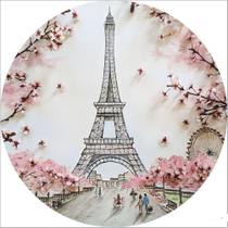 Painel Redondo 3D Sublimado Paris Frd-4399 - Felicitá