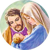 Painel Redondo 3D Sublimado Religioso Maria E Jesus Frd-4539 - Felicitá