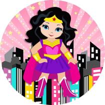 Painel Redondo 3D Sublimado Super Heroínas Frd-4950