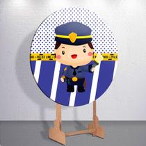 Painel Redondo Capas Festa Infantil Policia Policial Grande ou Mini Estampa Rosa ou Azul Painel Redondo Capas Festa Infantil Policia Policial Grande ou Mini Estampa Rosa ou Azul