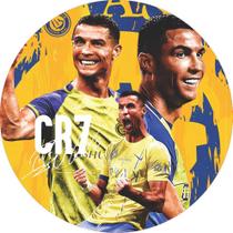Painel Redondo De Festa Mini Mesa Capas Futebol Jogador Veste Fácil Cris