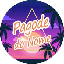 Painel Redondo de Pagode Personalizado com Nome em 3D - Joy and arts