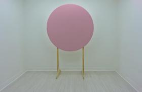 Painel Redondo Decoração Cor Lisa Em Tecido, 1,5x1,5 Rosa