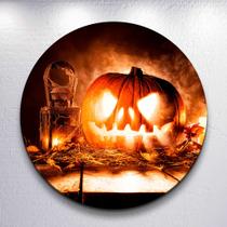 Painel Redondo Dia Das Bruxas Capa Sublimada de Festa Tamanho Grande ou Mini Decoração Haloween