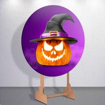 Painel Redondo Dia Das Bruxas Capa Sublimada de Festa Tamanho Grande ou Mini Decoração Haloween
