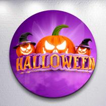 Painel Redondo Dia Das Bruxas Capa Sublimada de Festa Tamanho Grande ou Mini Decoração Haloween