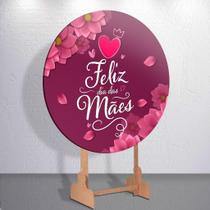 Painel Redondo Dia Das Mães Para Festa 3d Sublimado 1,5m