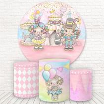 Painel Redondo E Capas 3D Sublimado Circo Fkpc-305