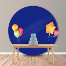 Painel Redondo em Tecido Oxford Azul Royal Liso Painel Redondo em Tecido Oxford Azul Royal Liso