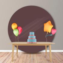 Painel Redondo em Tecido Oxford Marrom Chocolate Liso Painel Redondo em Tecido Oxford Marrom Chocolate Liso