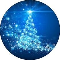 Painel Redondo Natalino Capa Estampada De Árvore De Natal Decoração Para Festa Bonita