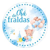 Painel Redondo Para Cha De Fralda Menino Azul