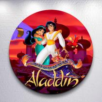 Painel Redondo Princesa Tapete Jas Capa Sublimada de Festa Tamanho Grande ou Mini Decoração Infantil