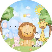 Painel Redondo Safari Baby Cute Pelúcia- IMPAKTO VISUAL Painel Redondo Safari Baby Cute Pelúcia- IMPAKTO VISUAL