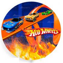 Painel Redondo Sublimado Tema HTW carro corrida 50x50