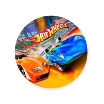 Painel Redondo Sublimado Tema HTW carro corrida 50x50
