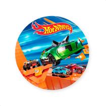 Painel Redondo Sublimado Tema HTW carro corrida 50x50