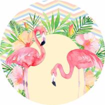 Painel Redondo Tecido Sublimado 3D Flamingo WRD-4365 - Wear