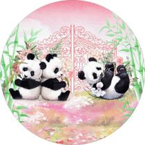 Painel Redondo Tecido Sublimado 3D Panda WRD-2127 - Wear