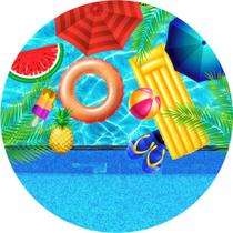 Painel Redondo Tecido Sublimado 3D Pool Party WRD-2748 - Wear
