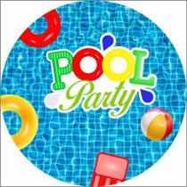 Painel Redondo Tecido Sublimado 3D Pool Party WRD-3224 - Wear