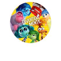 Painel Redondo Tecido Sublimado 50x50 com elastico Diver tida mente