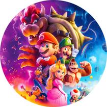 Painel Redondo Tecido Sublimado Mari0 Br0ss 50x50 c/elastico