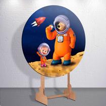 Painel Redondo Urso e Menina Mars Capa Sublimada de Festa Tamanho Grande ou Mini Decoração Infantil Painel Redondo Urso e Menina Mars Capa Sublimada de Festa Tamanho Grande ou Mini Decoração Infantil