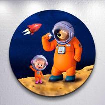 Painel Redondo Urso e Menina Mars Capa Sublimada de Festa Tamanho Grande ou Mini Decoração Infantil Painel Redondo Urso e Menina Mars Capa Sublimada de Festa Tamanho Grande ou Mini Decoração Infantil