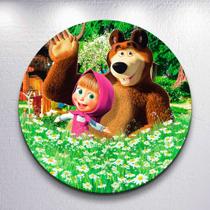 Painel Redondo Urso e Menina Mars Capa Sublimada de Festa Tamanho Grande ou Mini Decoração Infantil Painel Redondo Urso e Menina Mars Capa Sublimada de Festa Tamanho Grande ou Mini Decoração Infantil