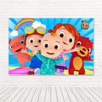 Painel Retangular 3D Sublimado Cocomelon 2,0X1,5 Frt-4216