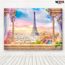 Painel Retangular 3D Sublimado Paris 2,0X1,5 Frt-1754