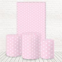 Painel Retangular E Capas 3D Sublimado Poá Fkpc-1528