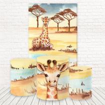 Painel Retangular E Capas 3D Sublimado Safari Fkpc-1497