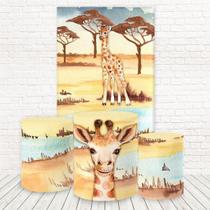 Painel Retangular E Capas 3D Sublimado Safari Fkpc-1499