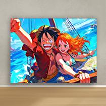 Painel Retangular Luffy E Nami 1,5X1,0M Lona Fosca Painel Retangular Luffy E Nami 1,5X1,0M Lona Fosca
