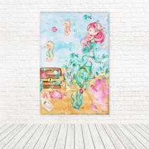 Painel Retangular Tecido 3D Sereia 1,50X2,20 Frt-5402 Painel Retangular Tecido 3D Sereia 1,50X2,20 Frt-5402