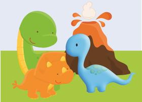 Painel Retangular Tecido Sublimado 3D Dino Baby 2,00 x 1,50 WRT-1855