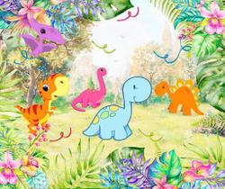 Painel Retangular Tecido Sublimado 3D Dino Baby 2,00 x 1,50 WRT-369