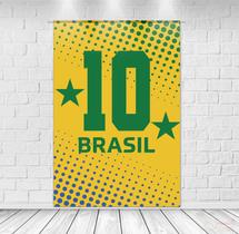 Painel Retangular Tecido Sublimado Seleção Brasileira 002 1,50x2,20- IMPAKTO VISUAL