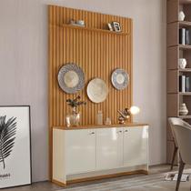 Painel Ripado 139cm com Buffet 3 Portas Berlin 135cm Painel Ripado 139cm com Buffet 3 Portas Berlin 135cm