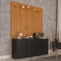 Painel Ripado 184cm Com Buffet 4 Portas Oslo 180cm
