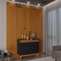 Painel Ripado 184cm com Buffet Ripado 2 Portas 92cm
