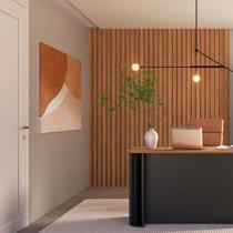 Painel Ripado 3D em 100% MDF 134x250cm Freijó Pradel