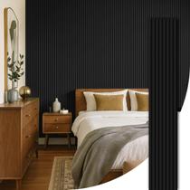 Painel Ripado Acústico Madeira Natural Ikara - 270x32cm