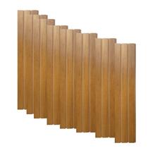 Painel Ripado Autocolante MDF Carisma Kit 10 Ripas 45x10cm Parede Sala Quarto