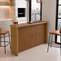 Painel Ripado Bancada para Cozinha 120cm 100% MDF Marrom/Freijó Painel Ripado Bancada para Cozinha 120cm 100% MDF Marrom/Freijó